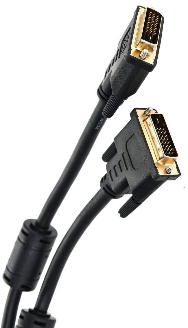Кабель DVI-DVI Dual Link (25M-25M), 1.8m, 2 фильтра VCOM <VDV6300-1.8M> VCOM HDMI (m) - HDMI (m) 1.8м — для бизнеса и офиса