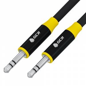 GCR Кабель 5.0m аудио jack 3.5mm/jack 3.5mm черный, AL case черный, желтая окантовка, M/M, GCR-54758 Greenconnect GCR-54758