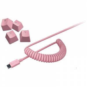Колпачки и кабель клавиатуры Razer PBT Keycap + Coiled Cable Upgrade Set, Quartz Pink (US/UK) Razer RC21-01491000-R3M1