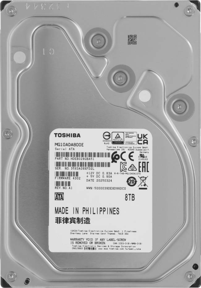 Жесткий диск Toshiba MG10ADA800E — для бизнеса и офиса Жесткий диск Toshiba MG10ADA800E — для бизнеса и офиса