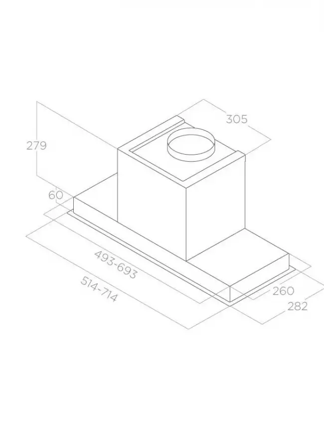 Встраиваемая вытяжка ELICA ELICA HIDDEN 2.0 BL MAT/A/72-PRF0197747 — для бизнеса и офиса