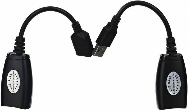 Адаптер-удлинитель USB-AMAF/RJ45, по витой паре до 45m , VCOM <CU824> VCOM CU824 — для бизнеса и офиса Адаптер-удлинитель USB-AMAF/RJ45, по витой паре до 45m , VCOM <CU824> VCOM CU824 — для бизнеса и офиса