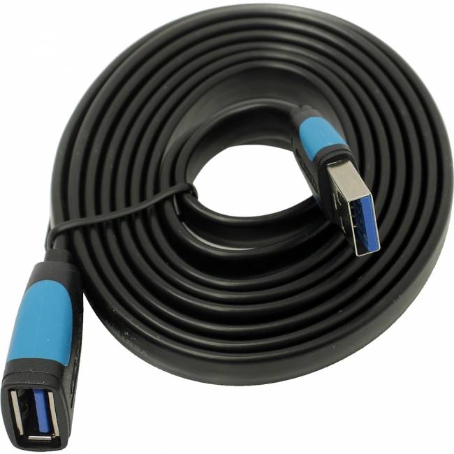 Кабель-удлинитель Vention USB 3.0 AM/AF - 1,5м плоский Кабель-удлинитель Vention USB 3.0 AM/AF - 1.5 м (VAS-A13-B150) — для бизнеса и офиса Кабель-удлинитель Vention USB 3.0 AM/AF - 1,5м плоский Кабель-удлинитель Vention USB 3.0 AM/AF - 1.5 м (VAS-A13-B150) — для бизнеса и офиса