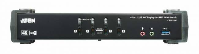4-портовый, USB 3.0, DisplayPort, KVMP-коммутатор с поддержкой 4K ATEN CS1924M — для бизнеса и офиса 4-портовый, USB 3.0, DisplayPort, KVMP-коммутатор с поддержкой 4K ATEN CS1924M — для бизнеса и офиса