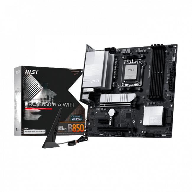 Материнская плата MSI PRO B850M-A WIFI — для бизнеса и офиса Материнская плата MSI PRO B850M-A WIFI — для бизнеса и офиса