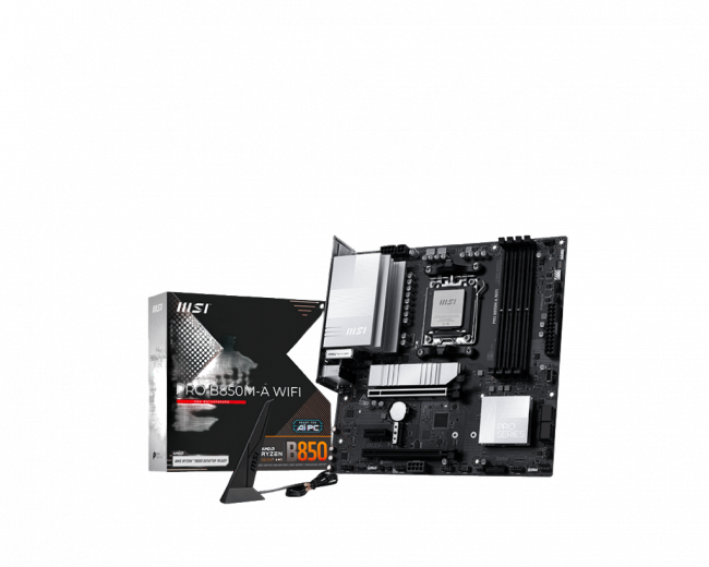 Материнская плата MSI PRO B850M-A WIFI — для бизнеса и офиса Материнская плата MSI PRO B850M-A WIFI — для бизнеса и офиса