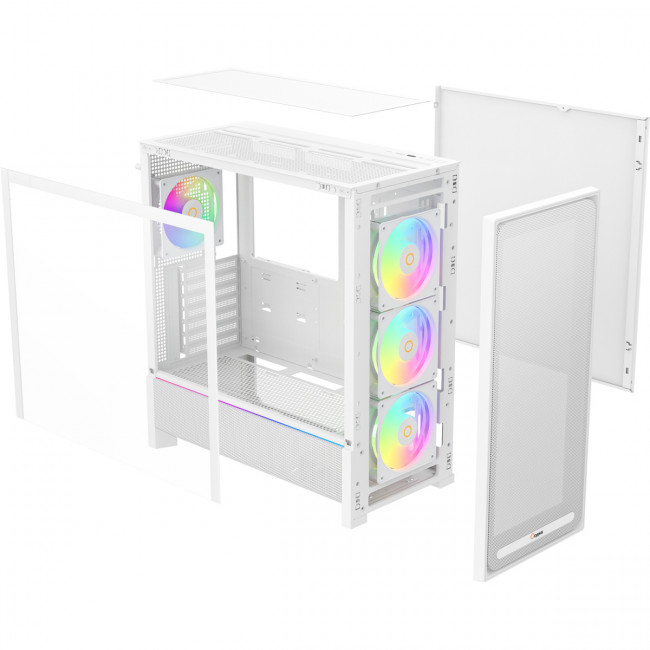 Корпус ПК без блока питания Ocypus Delta-C70-WHG400XX-GL — для бизнеса и офиса