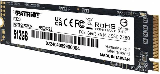 Накопитель SSD Patriot P320P512GM28 — для бизнеса и офиса Накопитель SSD Patriot P320P512GM28 — для бизнеса и офиса