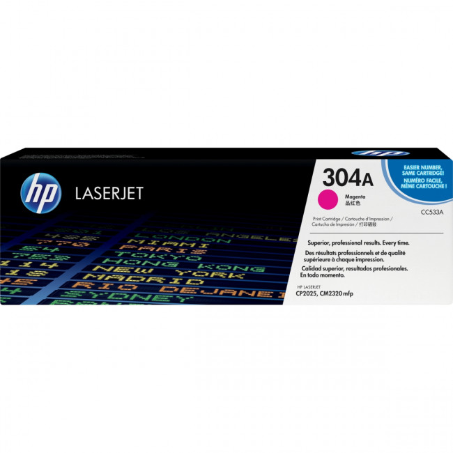 Тонер-картридж HP 304A Magenta Color LaserJet Print Cartridge (CC533A) — для бизнеса и офиса