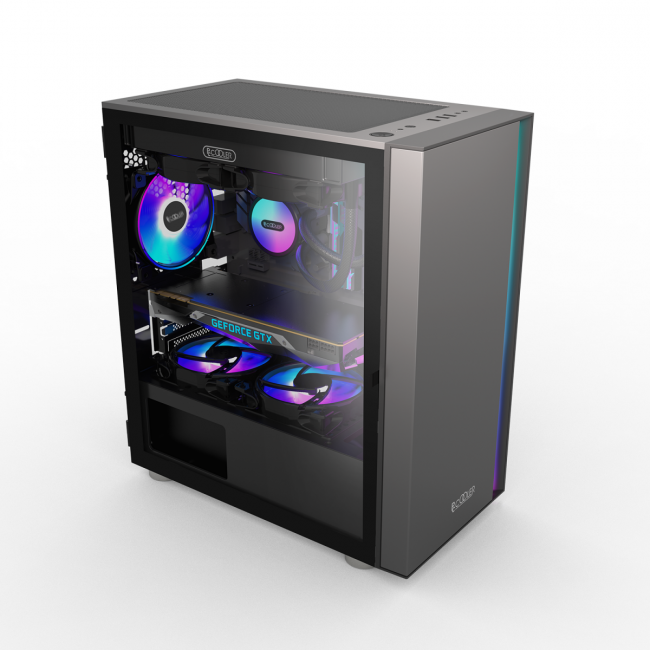 Корпус без блока питания PcCooler LM300 ARGB BK — для бизнеса и офиса Корпус без блока питания PcCooler LM300 ARGB BK — для бизнеса и офиса
