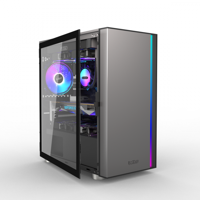 Корпус без блока питания PcCooler LM300 ARGB BK — для бизнеса и офиса Корпус без блока питания PcCooler LM300 ARGB BK — для бизнеса и офиса