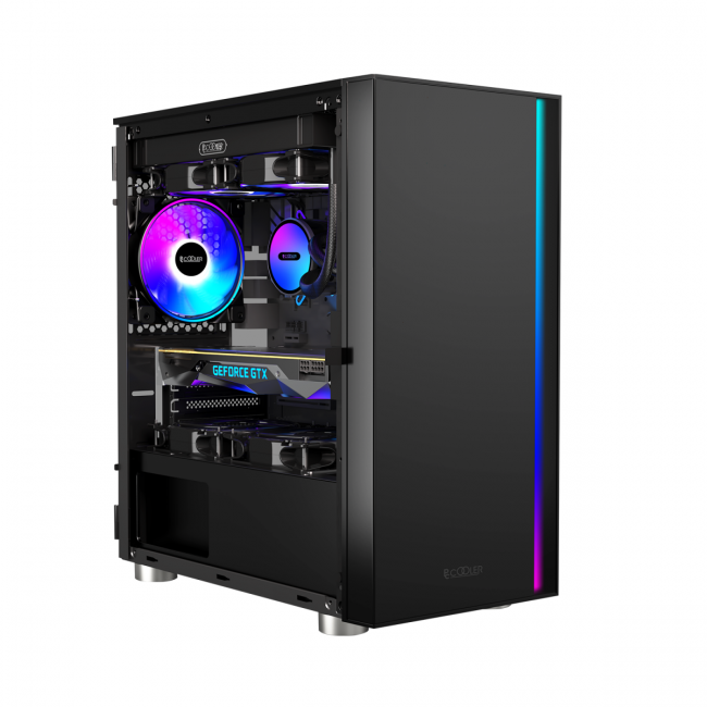 Корпус без блока питания PcCooler LM300 ARGB BK — для бизнеса и офиса Корпус без блока питания PcCooler LM300 ARGB BK — для бизнеса и офиса