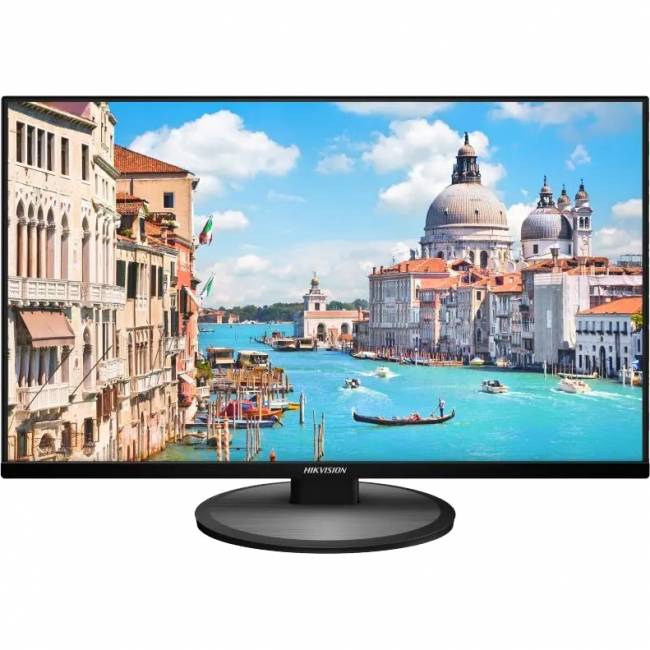 27" D-LED Монитор, Разрешение 4K 3840х2160; цветность 1.07млрд; яркость 300кд/м2; контрастность 1000:1; время отклика 5.5мс; входы: 1 HDMI 1 VGA 1 DP 1 аудио 2 динамика; AC100В-240В; 70Вт; 0 C...+40C; VESA; пластик; настольный кронштейн; Hikvision DS-D502 — для бизнеса и офиса 27" D-LED Монитор, Разрешение 4K 3840х2160; цветность 1.07млрд; яркость 300кд/м2; контрастность 1000:1; время отклика 5.5мс; входы: 1 HDMI 1 VGA 1 DP 1 аудио 2 динамика; AC100В-240В; 70Вт; 0 C...+40C; VESA; пластик; настольный кронштейн; Hikvision DS-D502 — для бизнеса и офиса