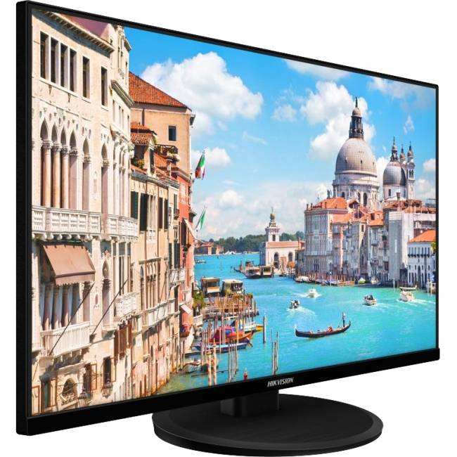27" D-LED Монитор, Разрешение 4K 3840х2160; цветность 1.07млрд; яркость 300кд/м2; контрастность 1000:1; время отклика 5.5мс; входы: 1 HDMI 1 VGA 1 DP 1 аудио 2 динамика; AC100В-240В; 70Вт; 0 C...+40C; VESA; пластик; настольный кронштейн; Hikvision DS-D502 — для бизнеса и офиса 27" D-LED Монитор, Разрешение 4K 3840х2160; цветность 1.07млрд; яркость 300кд/м2; контрастность 1000:1; время отклика 5.5мс; входы: 1 HDMI 1 VGA 1 DP 1 аудио 2 динамика; AC100В-240В; 70Вт; 0 C...+40C; VESA; пластик; настольный кронштейн; Hikvision DS-D502 — для бизнеса и офиса