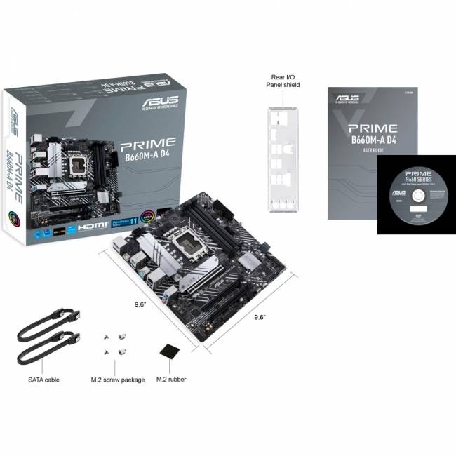 Материнская плата ASUS PRIME B660M-A D4 — для бизнеса и офиса Материнская плата ASUS PRIME B660M-A D4 — для бизнеса и офиса