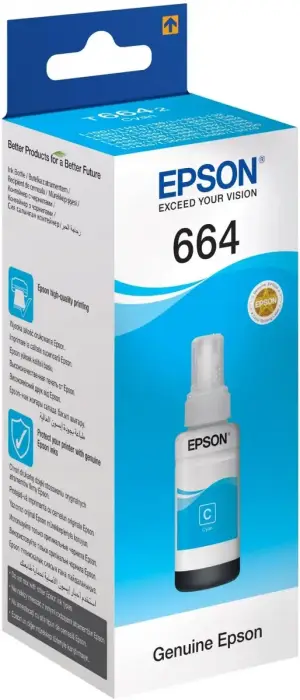 Чернила Epson L100 Cyan ink bottle 70ml (C13T66424A) Чернила Epson L100 Cyan ink bottle 70ml (C13T66424A)
