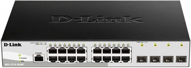 Коммутатор D-Link DGS-1210-20/ME/B1A — для бизнеса и офиса Коммутатор D-Link DGS-1210-20/ME/B1A — для бизнеса и офиса