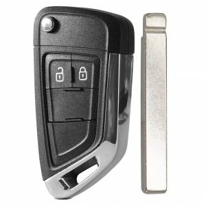 Корпус выкидного ключа CHEVROLET 2 кнопки OP-11 HU100, c лого