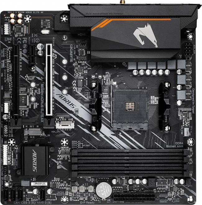 Материнская плата Gigabyte B550M AORUS ELITE AX — для бизнеса и офиса