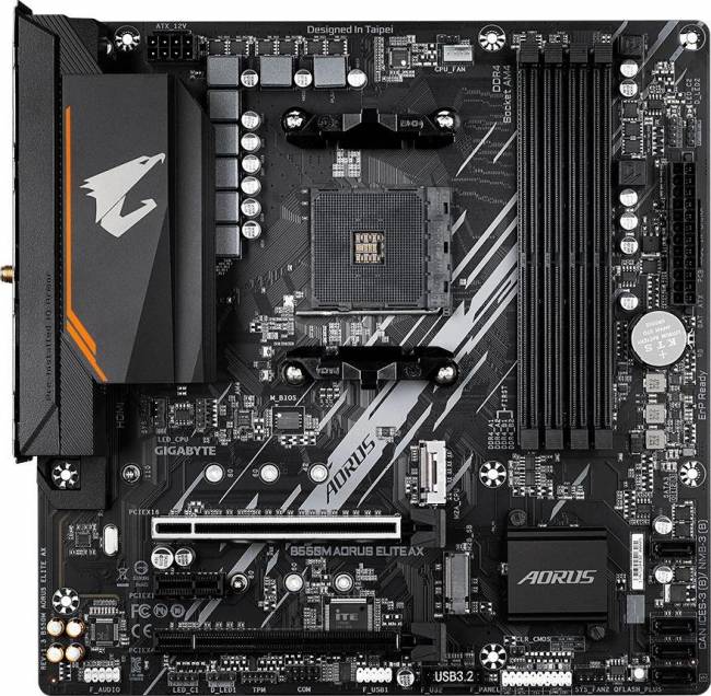 Материнская плата Gigabyte B550M AORUS ELITE AX — для бизнеса и офиса