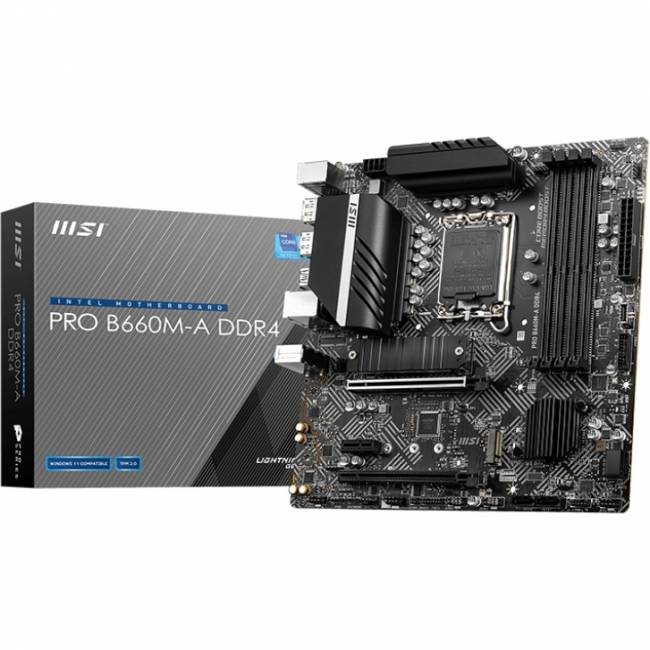 Материнская плата MSI PRO B660M-A DDR4 — для бизнеса и офиса Материнская плата MSI PRO B660M-A DDR4 — для бизнеса и офиса