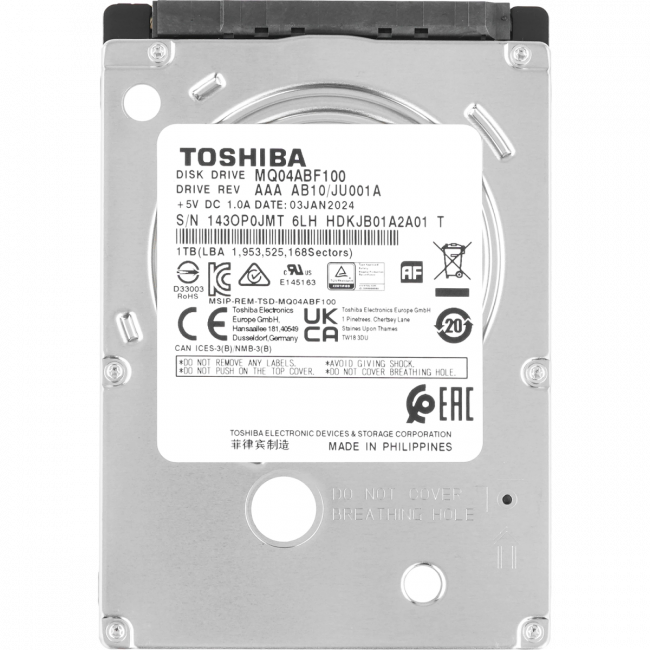 Жесткий диск Toshiba MQ04ABF100R — для бизнеса и офиса