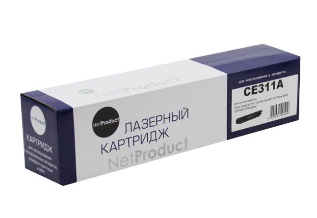 Тонер-картридж NetProduct (N-CE311A) для HP CLJ CP1025/1025nw/Pro M175, C, 1K — для бизнеса и офиса