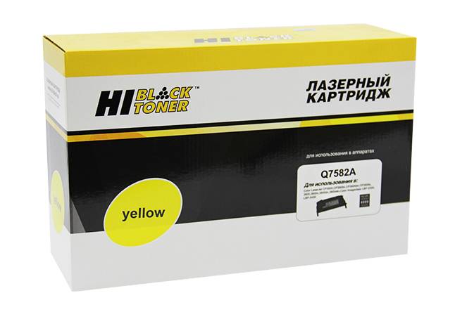Картридж Hi-Black (HB-Q7582A) для HP CLJ 3800/CP3505/Canon MF8450, Восстановленный, Y, 6K — для бизнеса и офиса Картридж Hi-Black (HB-Q7582A) для HP CLJ 3800/CP3505/Canon MF8450, Восстановленный, Y, 6K — для бизнеса и офиса
