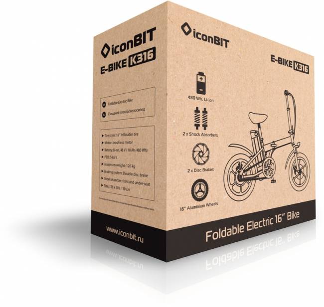 Электровелосипед iconBIT E-Bike К316 (white) — для бизнеса и офиса Электровелосипед iconBIT E-Bike К316 (white) — для бизнеса и офиса