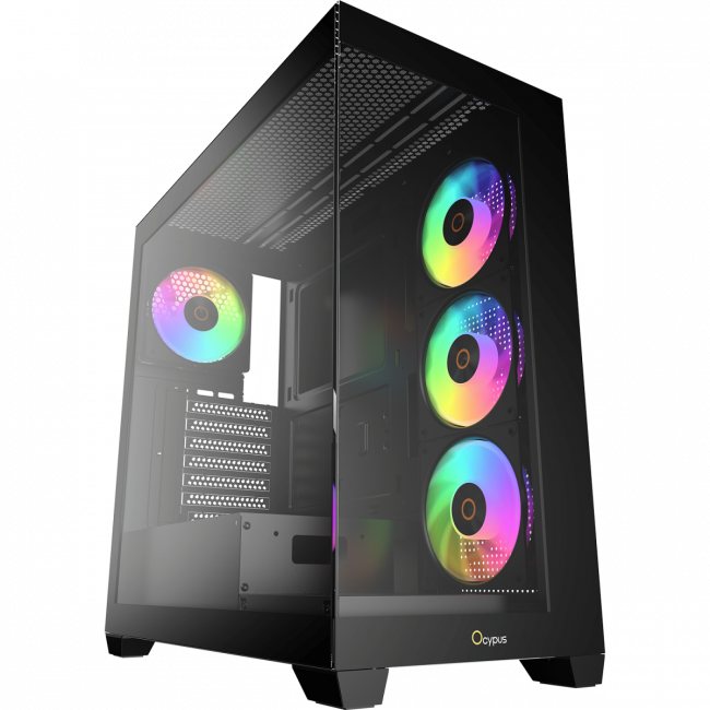 Корпус ПК без блока питания Ocypus Gamma-C72-BKD400XX-GL — для бизнеса и офиса