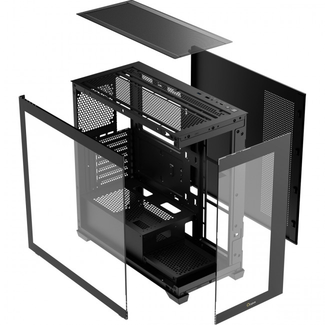 Корпус ПК без блока питания Ocypus Gamma-C72-BKD400XX-GL — для бизнеса и офиса