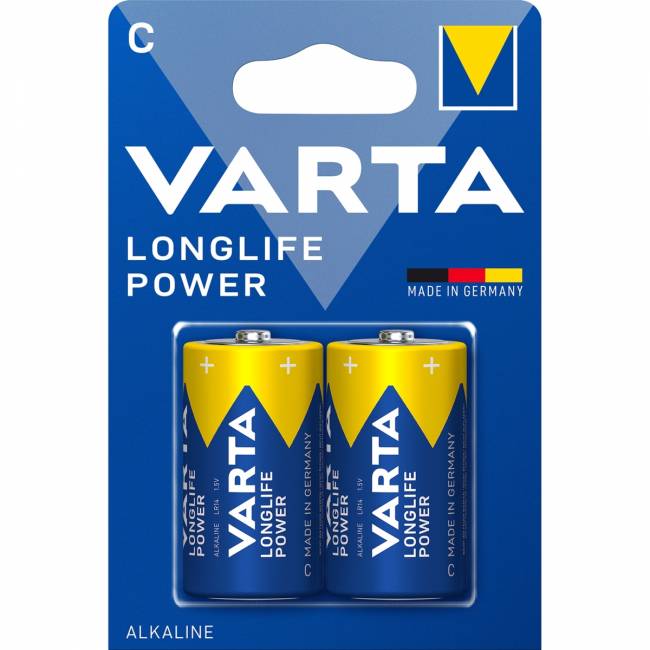 Батарейка Varta LONGLIFE POWER (HIGH ENERGY) LR14 C BL2 Alkaline 1.5V (4914) (2/20/200) (2 шт.) Varta LONGLIFE POWER LR14 C (04914121412) — для бизнеса и офиса Батарейка Varta LONGLIFE POWER (HIGH ENERGY) LR14 C BL2 Alkaline 1.5V (4914) (2/20/200) (2 шт.) Varta LONGLIFE POWER LR14 C (04914121412) — для бизнеса и офиса