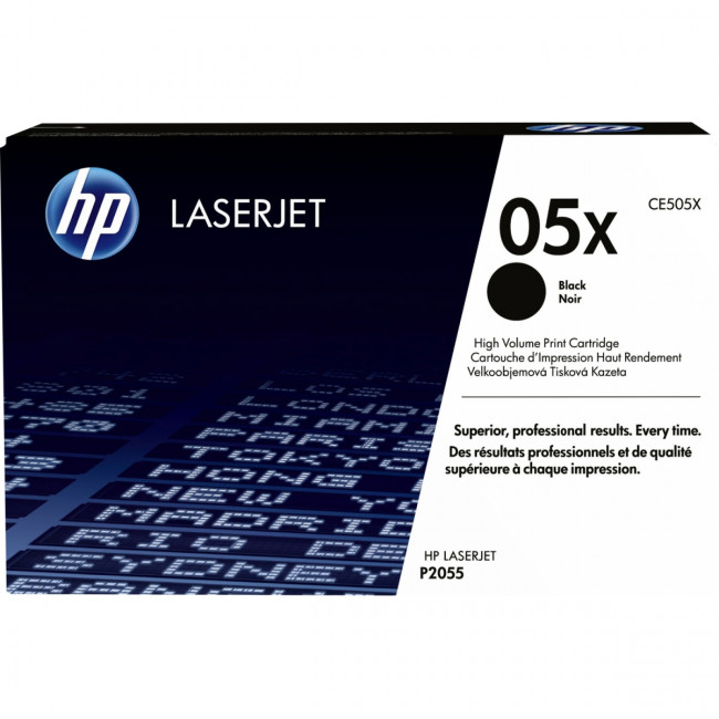 Тонер-картридж HP 05X Black LaserJet Print Cartridge (CE505X) — для бизнеса и офиса