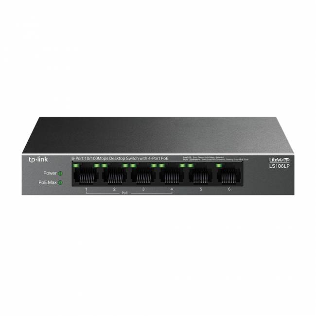 Коммутатор TP-Link LS106LP — для бизнеса и офиса Коммутатор TP-Link LS106LP — для бизнеса и офиса