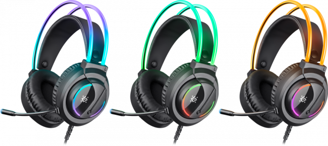 Defender Игровая гарнитура Flame черный, RGB, провод 2 м Defender 64555 — для бизнеса и офиса Defender Игровая гарнитура Flame черный, RGB, провод 2 м Defender 64555 — для бизнеса и офиса