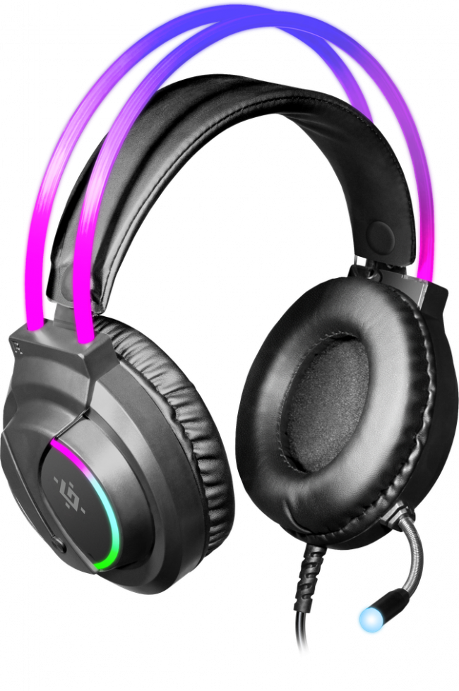 Defender Игровая гарнитура Flame черный, RGB, провод 2 м Defender 64555 — для бизнеса и офиса Defender Игровая гарнитура Flame черный, RGB, провод 2 м Defender 64555 — для бизнеса и офиса