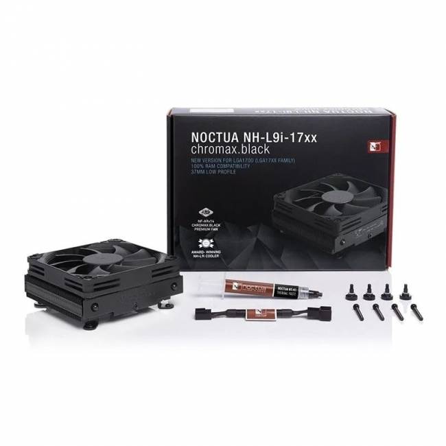 Кулер для процессора Noctua CPU Cooler NH-L9i chromax.black Black — для бизнеса и офиса Кулер для процессора Noctua CPU Cooler NH-L9i chromax.black Black — для бизнеса и офиса