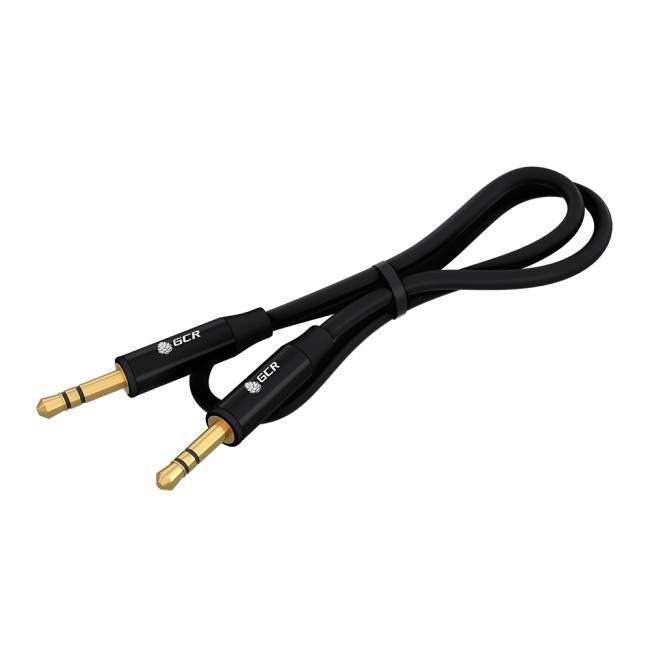 GCR Кабель 2.0m аудио jack 3.5mm/jack 3.5mm черный, GOLD, AL case черный, M/M, GCR-54761 Greenconnect GCR-54761 — для бизнеса и офиса