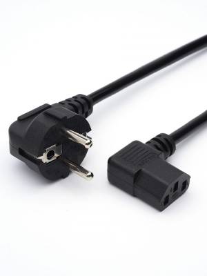 Кабель питания 1.8 m угловой 90° (0.75 mm, евровилка) ATcom CEE 7/7 - IEC 320 C13 1.8 м