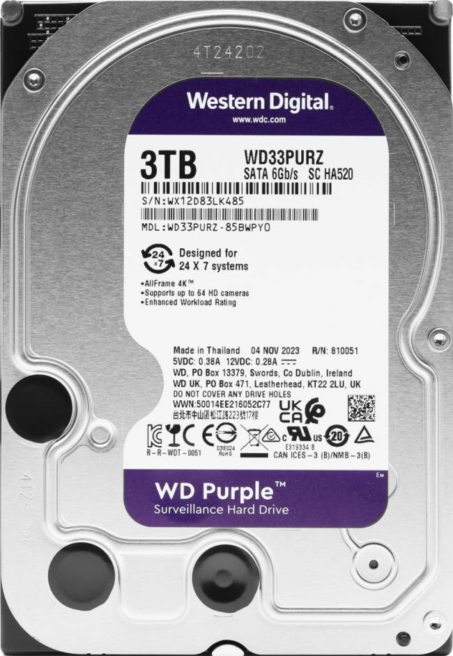 Жесткий диск WD WD33PURZ — для бизнеса и офиса Жесткий диск WD WD33PURZ — для бизнеса и офиса