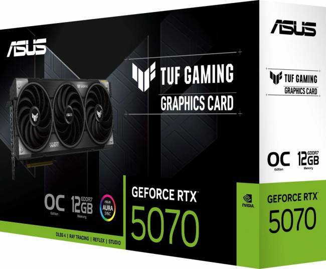 Видеокарта ASUS TUF-RTX5070-O12G-GAMING — для бизнеса и офиса Видеокарта ASUS TUF-RTX5070-O12G-GAMING — для бизнеса и офиса