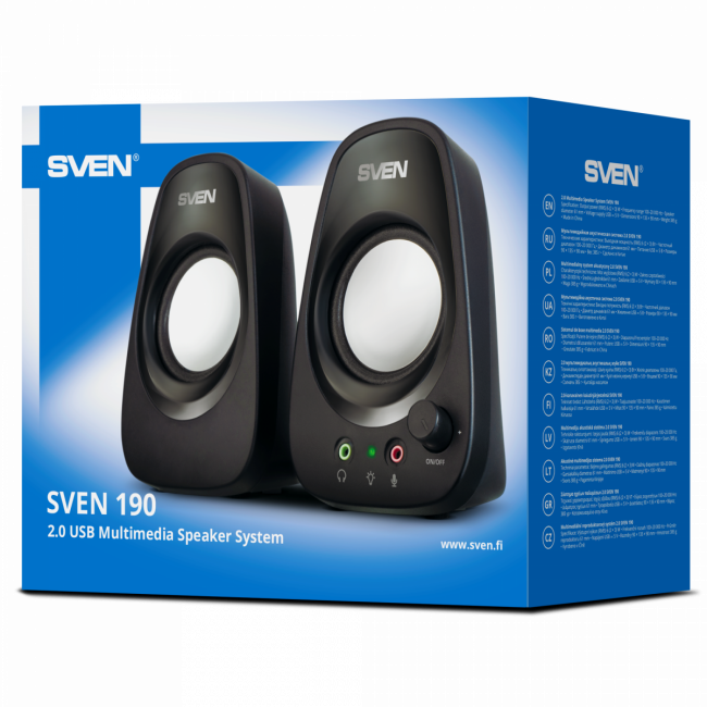 АС SVEN 190, черный (6 Вт, питание USB) Sven 190 (SV-022587) — для бизнеса и офиса АС SVEN 190, черный (6 Вт, питание USB) Sven 190 (SV-022587) — для бизнеса и офиса