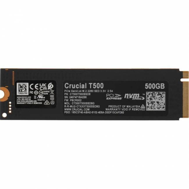 Накопитель SSD Crucial CT500T500SSD8 — для бизнеса и офиса Накопитель SSD Crucial CT500T500SSD8 — для бизнеса и офиса