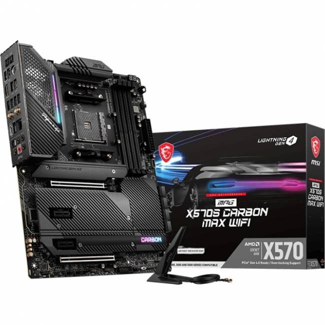 Материнская плата MSI MPG X570S CARBON MAX WIFI — для бизнеса и офиса Материнская плата MSI MPG X570S CARBON MAX WIFI — для бизнеса и офиса