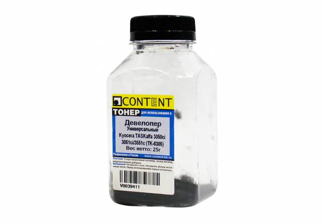 Девелопер Content универсальный для Kyocera TASKalfa 3050ci / 3051ci / 3551c (TK-8305), 25 г, банка — для бизнеса и офиса Девелопер Content универсальный для Kyocera TASKalfa 3050ci / 3051ci / 3551c (TK-8305), 25 г, банка — для бизнеса и офиса