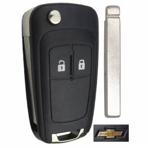 Корпус выкидного ключа CHEVROLET 2 кнопки OP-11 HU100, с лого