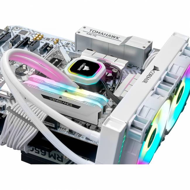 Память оперативная Corsair Vengeance RGB PRO SL CMH32GX4M2E3200C16W — для бизнеса и офиса Память оперативная Corsair Vengeance RGB PRO SL CMH32GX4M2E3200C16W — для бизнеса и офиса