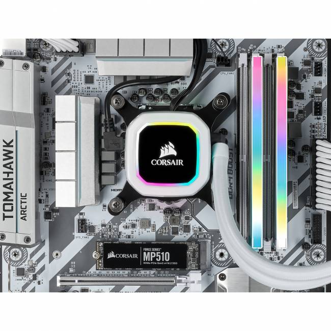 Память оперативная Corsair Vengeance RGB PRO SL CMH32GX4M2E3200C16W — для бизнеса и офиса Память оперативная Corsair Vengeance RGB PRO SL CMH32GX4M2E3200C16W — для бизнеса и офиса