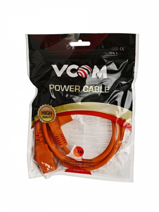 Кабель компьютер --> розетка 220V (угловая Евровилка) <VDE> 3G0,75mm2 VCOM {CE021-O} 1,8m, ОРАНЖЕВЫЙ VCOM CE021-CU0.75-1.8M-O — для бизнеса и офиса Кабель компьютер --> розетка 220V (угловая Евровилка) <VDE> 3G0,75mm2 VCOM {CE021-O} 1,8m, ОРАНЖЕВЫЙ VCOM CE021-CU0.75-1.8M-O — для бизнеса и офиса
