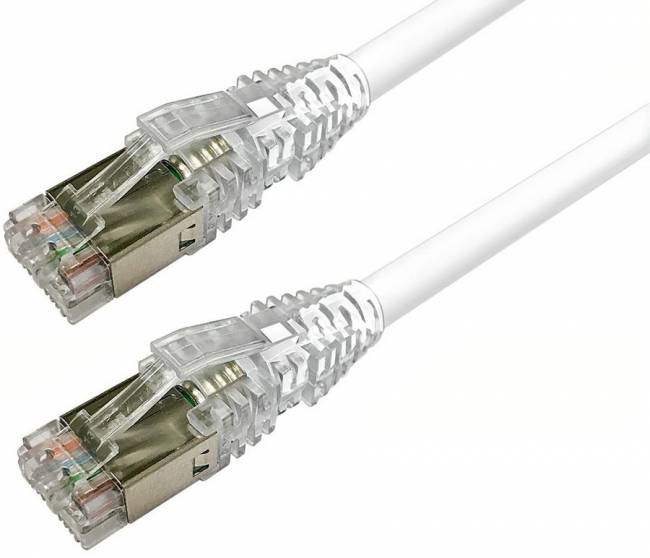 Коммутационный шнур Кат. 6 S/FTP, LSZH, белый, 1.0м CommScope RJ45(m) - RJ45(m) Cat.6 S/FTP LSZH 1м — для бизнеса и офиса